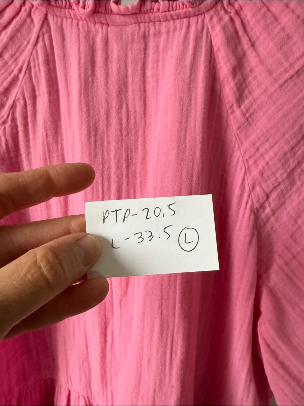 Old Navy Cotton Short Sleeve Split Neck Pink Summer Swing Dress Mini Dress L - Picture 8 of 8
